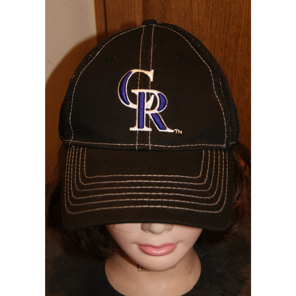 Colorado Rockies Mesh Back Fitted S/M Hat Cap SGA Coca-Cola